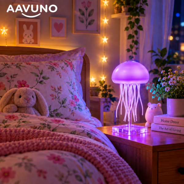 Interactive LED Jellyfish Lamp plastic base