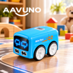 Sky Blue Smart Motion Sensor Mini Bus with remote control