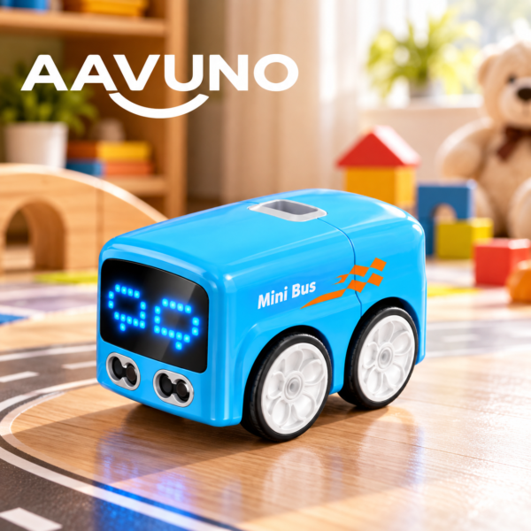 Sky Blue Smart Motion Sensor Mini Bus with remote control