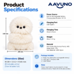 White Plush Owl – Touch and Sound Features