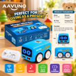 Sky Blue interactive Mini Bus with obstacle avoidance and motion sensor