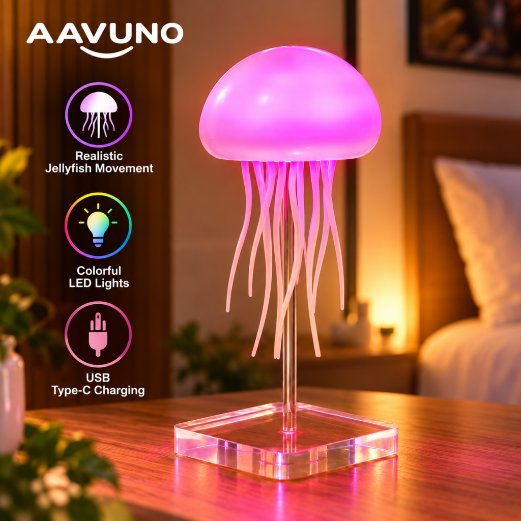 AAVUNO Jellyfish Lamp in Bangladesh – Colorful LED Acrylic Base