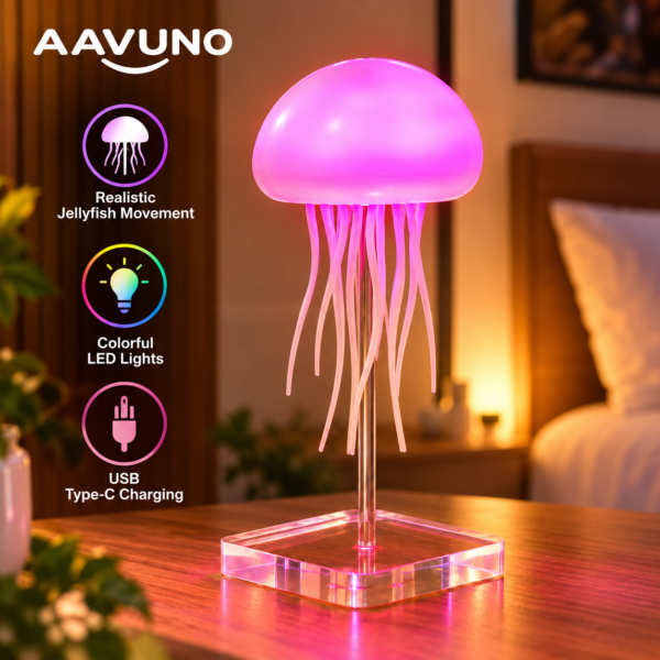 AAVUNO Jellyfish Lamp in Bangladesh – Colorful LED Acrylic Base